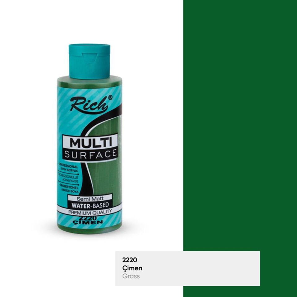 Rich Multi Surface Akrilik Boya 120 Cc Çimen Mls-120-2220