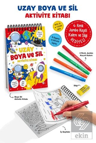 Big Kids Uzay Boya Ve Sil Aktivite Kitabı 94990-5-5