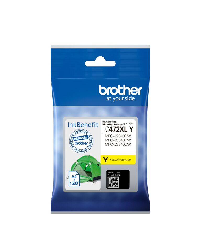 Brother Lc472xly Yellow Sarı 1.500 Sayfa Kartuş Mfc-j2340-j3540-j3940
