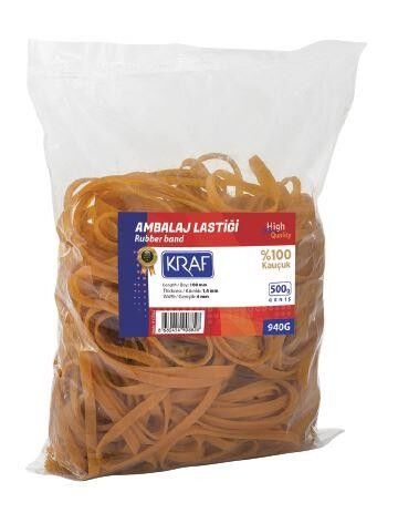 Kraf Ambalaj Lastiği %100 Kauçuk 500 Gr Geniş 940g