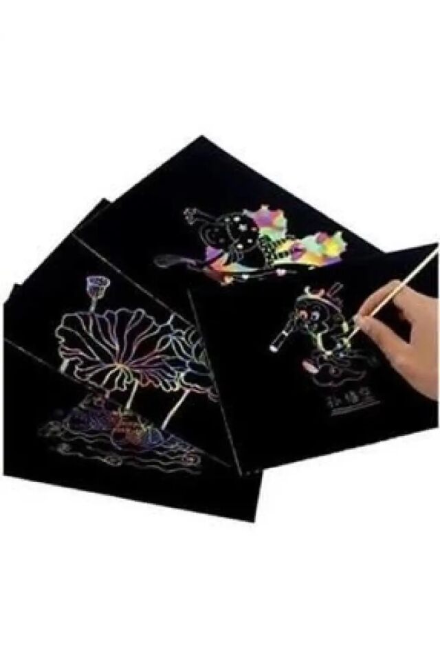 Masis. Gökkuşağı Kazımalı Kağıt 20x30 Cm 270 Gr10'lu Paket Gk05