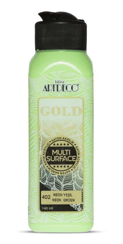Artdeco Gold Multi-surface Neon Akrilik Boya 140ml Neon Yeşil 402 Lv-y-g70r-402