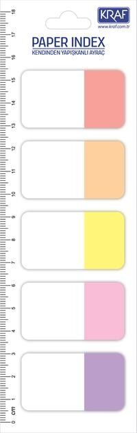 Kraf İndex Kağıt 25x42 Mm 5 Renk 20 Yp Flag 1555