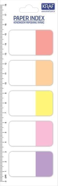 Kraf İndex Kağıt 25x42 Mm 5 Renk 20 Yp Flag 1555
