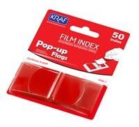 Kraf İndex Film (pp) 25x45 Mm Pop-up Tek Renk 50 Yp Kırmızı 2545-1