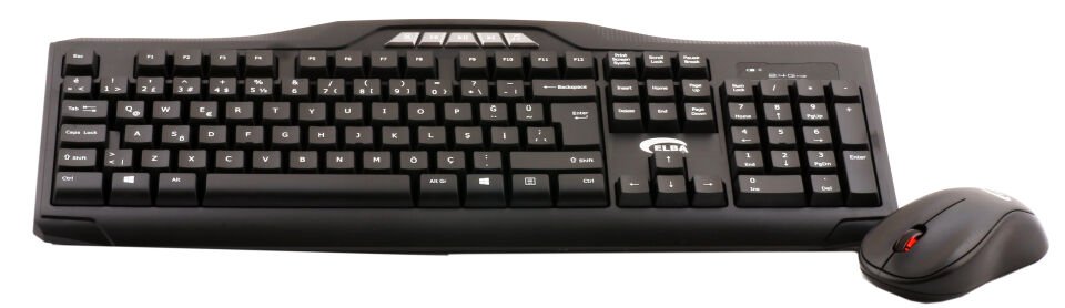 Elba Ec-266 Q Usb Siyah Kablosuz Klavye Mouse Set Multimedya Tuşları Mevcuttur