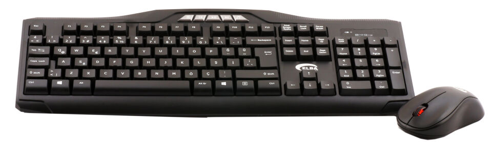 Elba Ec-266 Q Usb Siyah Kablosuz Klavye Mouse Set Multimedya Tuşları Mevcuttur