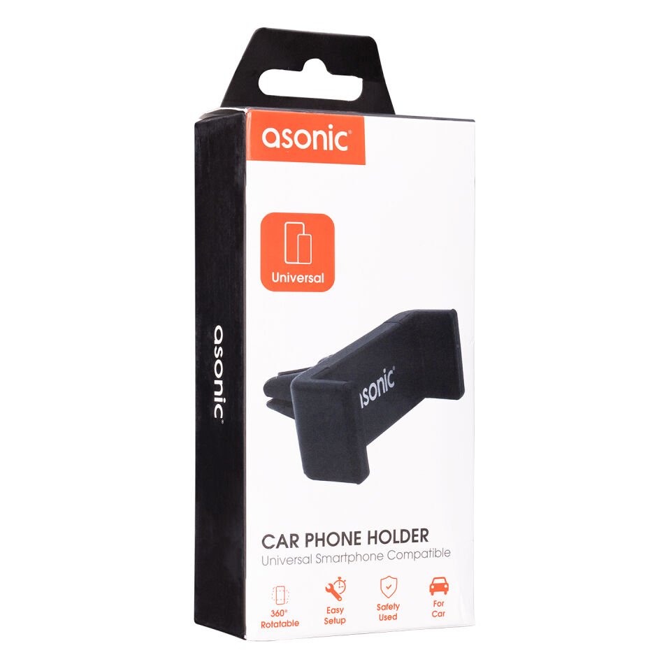 Asonic As-h01 Universal Ayarlanabilir Siyah Araç Telefon Tutucu