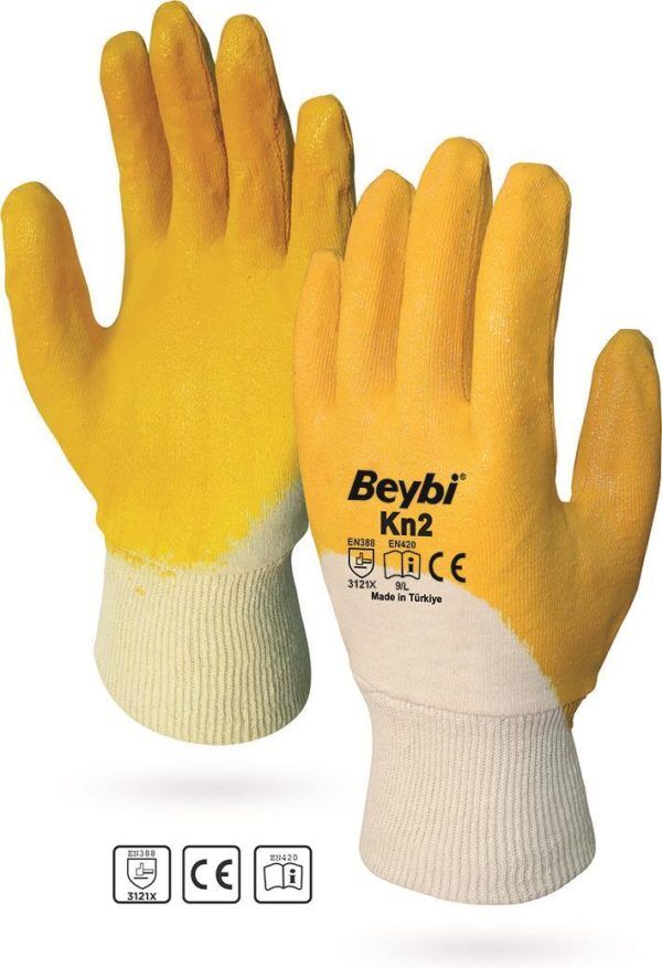 Beybi Pamuk Nitril Pmk Kn2 9 Beden Eldiven 12li Paket En388 (3121x)