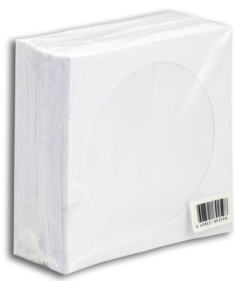 Asil Cd Zarfı 12,5x12,5 Cm 80 Gr Beyaz Pencereli As-3001