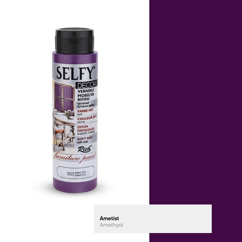 Rich Selfy Decor Mobilya Boyası Vernikli 500 Cc Ametist Slf-500-09480