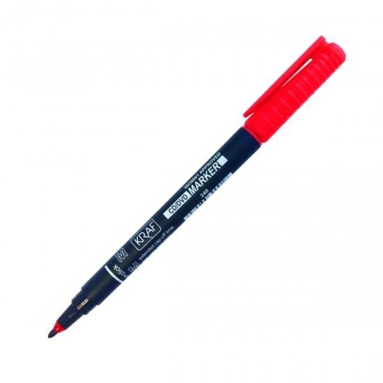 Kraf Asetat Kalemi Medium ( M ) Kırmızı 240