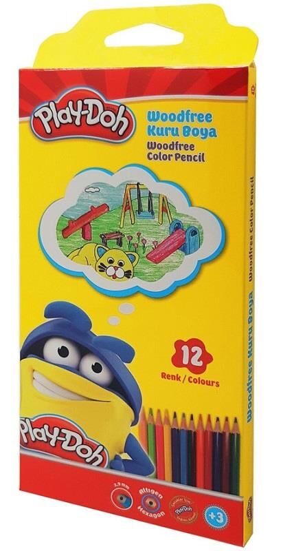 Play-doh Woodfree Kuruboya (altıgen) 12'li Play-ku029