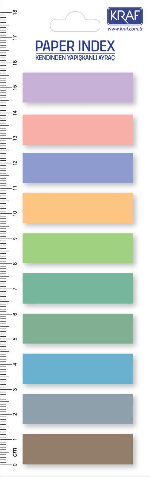 Kraf İndex Film (pp) 13x44mm 10 Renk X 20 Yp 51246