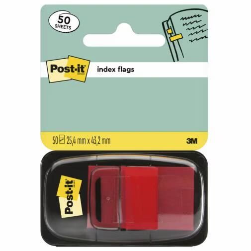 Post-it Yapışkanlı Not İndeks 50'li Kırmızı 680-1