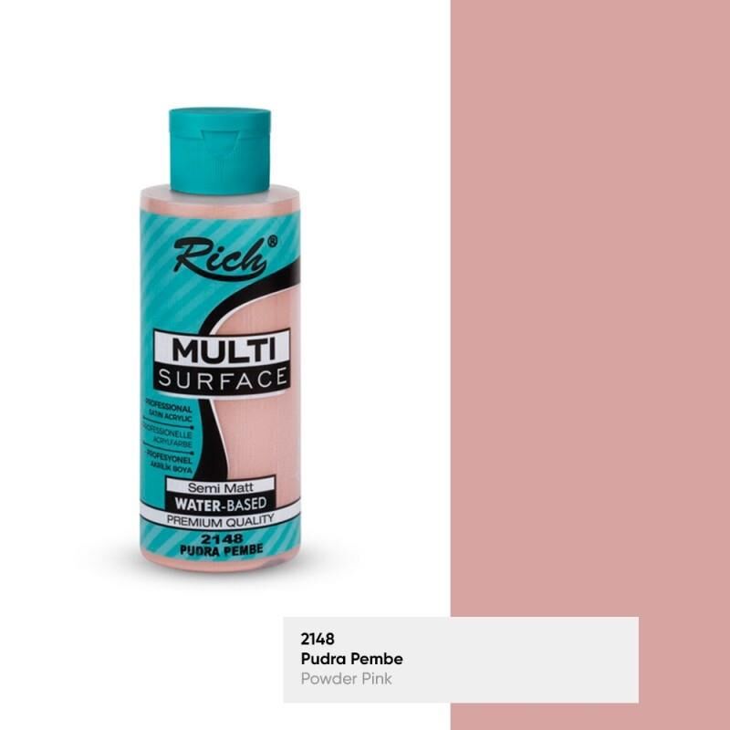 Rich Multi Surface Akrilik Boya 120 Cc Pudra Pembe Mls-120-2148