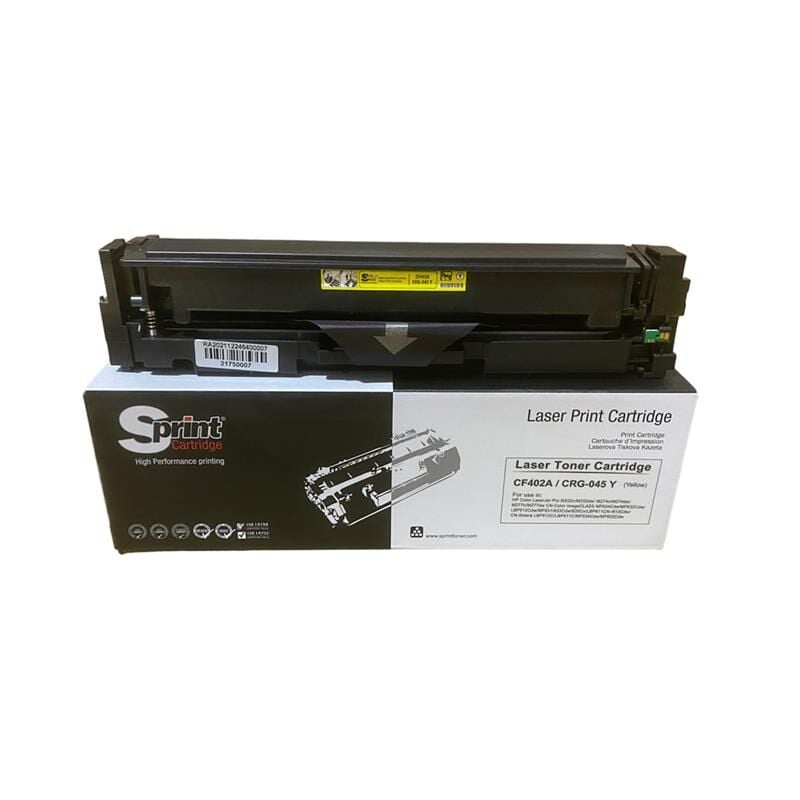 S Print Cf402 (201a) / Crg-045 Yellow Toner Sp10-201y
