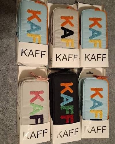 Kaff Kalem Çantası İki Gözlü Renkli Fermuar Su Geçirmez Bondit Kumaş 01108