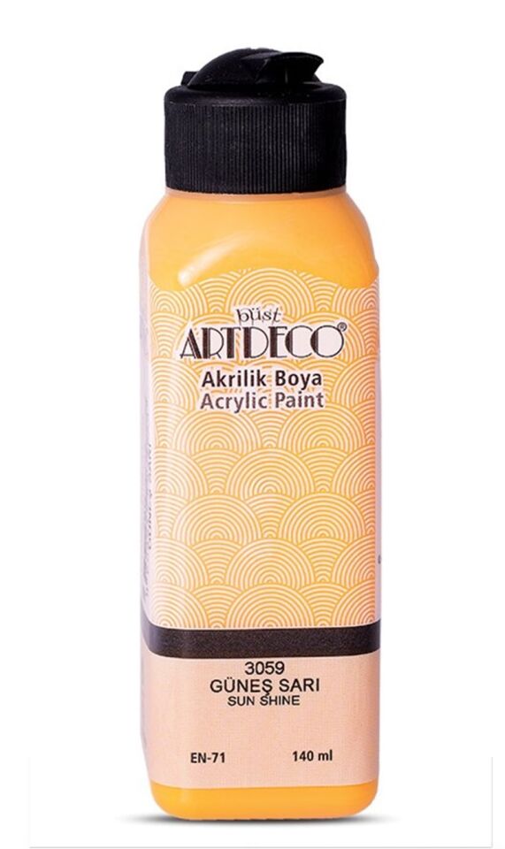 Artdeco Akrilik Boya 140ml Güneş Sarı 3059 Lv-y-070r-3059