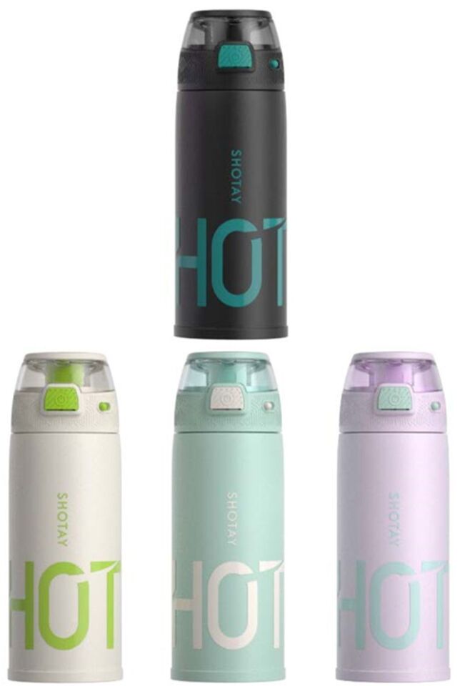 Shotay Şeffaf Kapak Termos Matara 530 Ml. (4 Ass.)