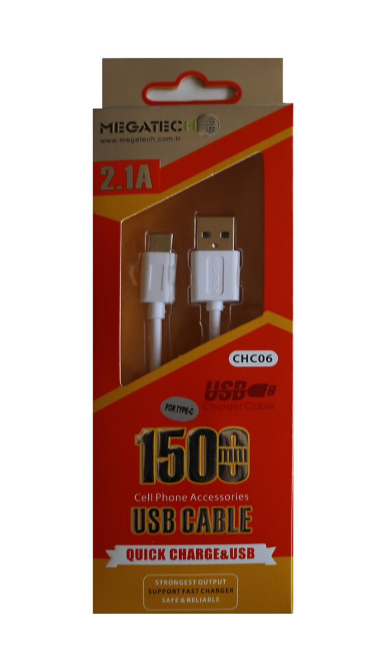 Megatech Chc06 Beyaz 2.1 A 1,5mt Micro Data Kablosu