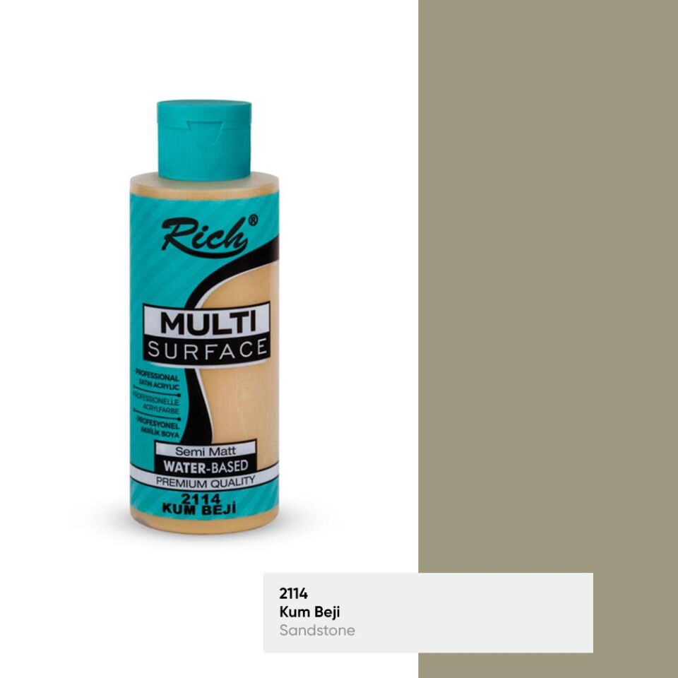 Rich Multi Surface Akrilik Boya 120 Cc Kum Beji Mls-120-2114