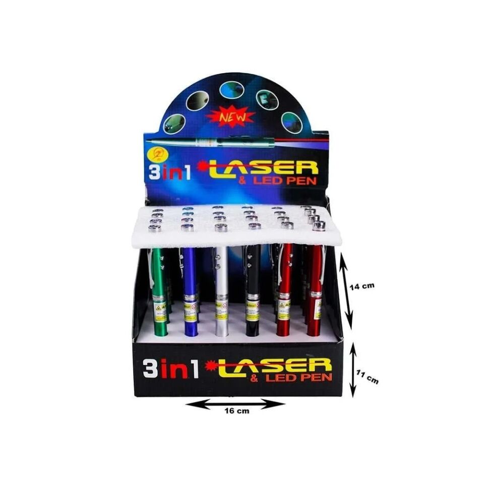 Kızılkaya Lazer Kalem+fener 24 Lü Pk Kzl-1705020