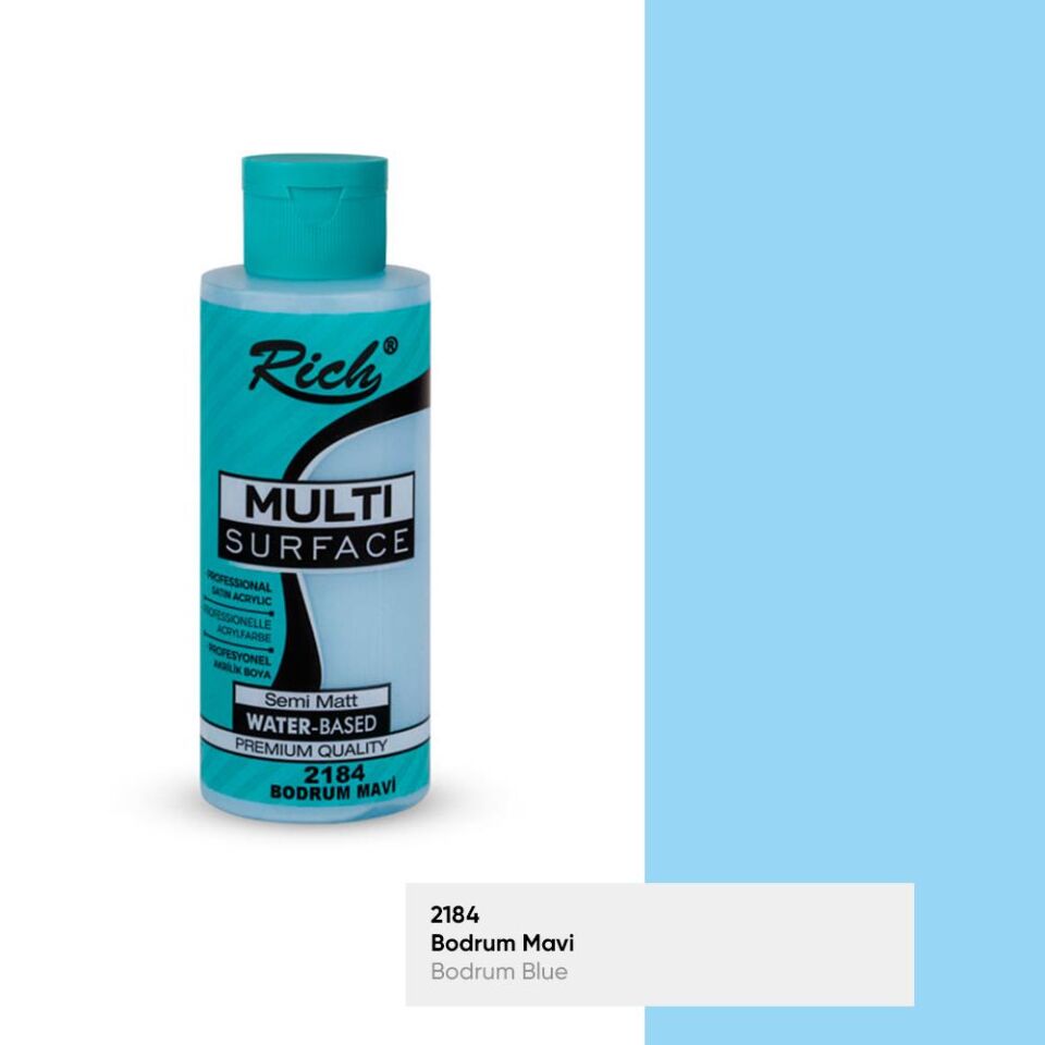 Rich Multi Surface Akrilik Boya 120 Cc Bodrum Mavi Mls-120-2184