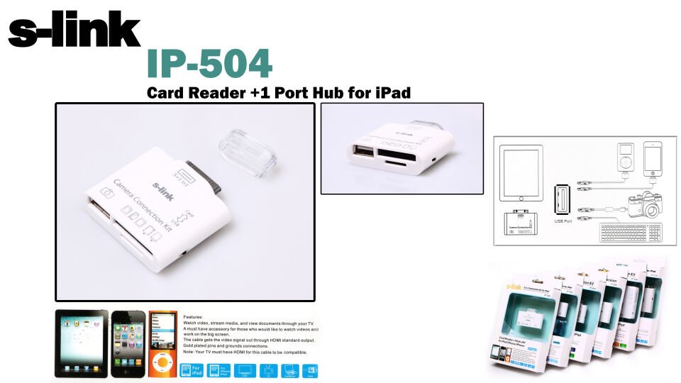S-link Ip-504 Ipad 5in1 Kart Okuyucu