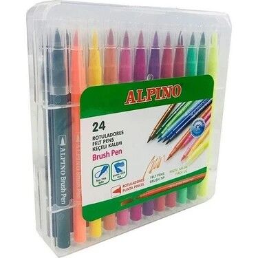 Alpino Keçeli Kalem 24'lü Fırrça Uçlu Ar-001097