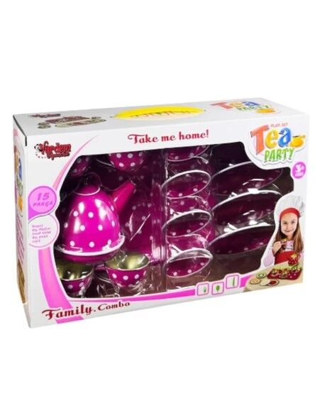 Vardem Metal Çay Seti 14 Parça Puantiyeli 4739