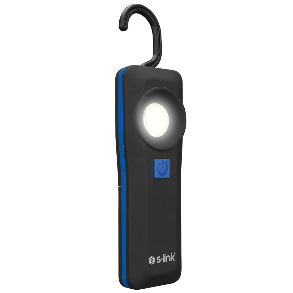 S-link Sl-f593 3w Cob Led 3xaaa 1.5v Pil Lensli Özel Tasarımlı Manyetik Tutuculu El Feneri