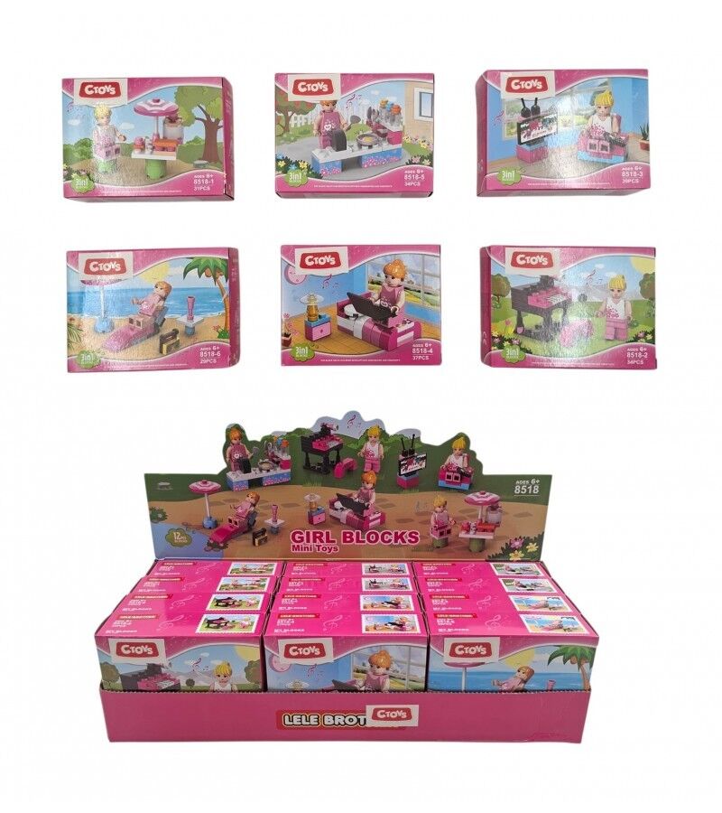 Ctoys Lego Kız Figür Bloklar 8518-6