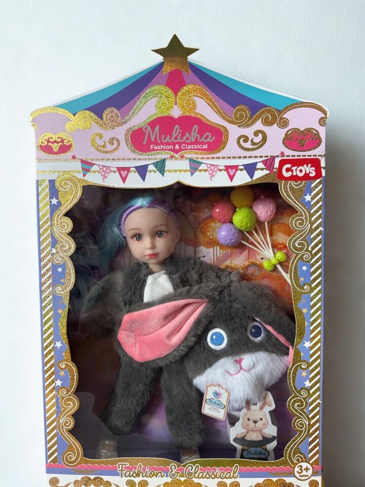 Ctoys Tavşan Kostümlü Oyuncak Bebek Qj182-c