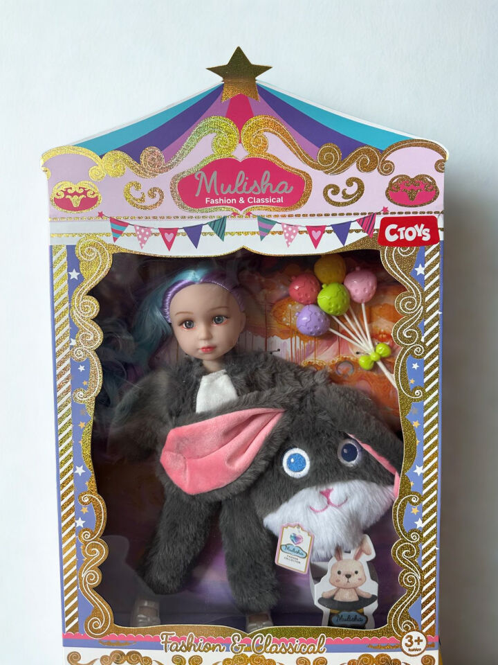 Ctoys Tavşan Kostümlü Oyuncak Bebek Qj182-c