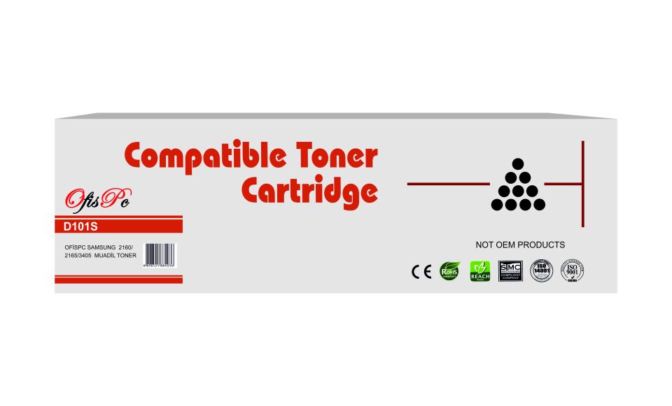 Ofispc Samsung Mlt-d101s Çipli 1.500 Sayfa Muadil Toner Scx-3400-3400f-3405-3405f-3405w-3405fw 2165