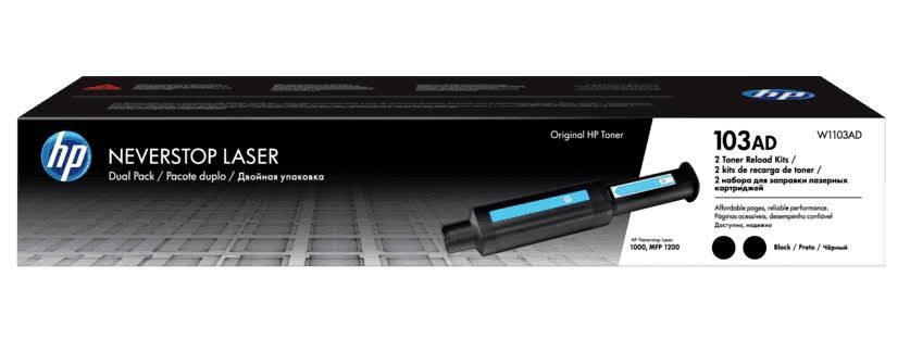Hp 103ad Black Siyah 2.500 Sayfa X 2 Çiftli Neverstop Toner W1103ad