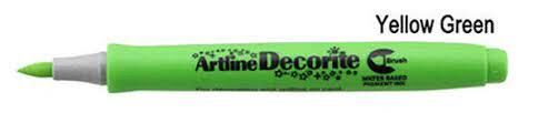 Artline Decorite Brush Marker Esnek Uçlu Fırça Kalem Y. Green Lv-a-edf-f Y. Green