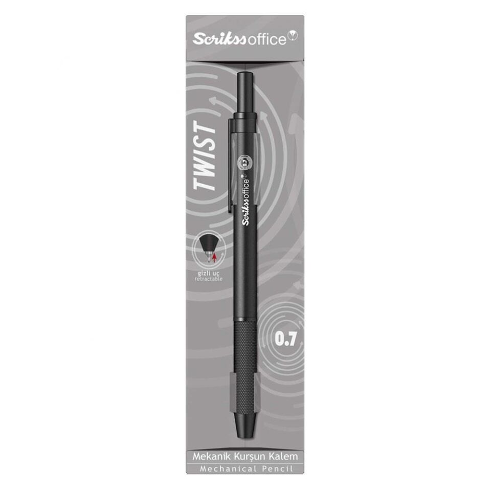 Scrikss Office Versatil Kalem Twıst 0,7 Mm Siyah T00stcc7tws02a