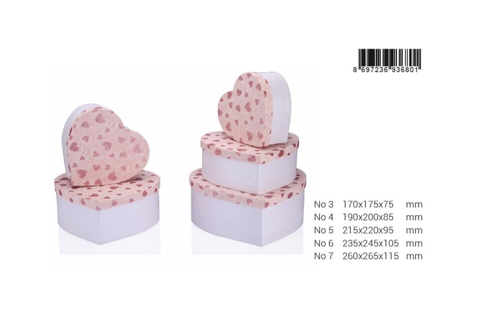 Gıpta Hediyelik Kutu Sparkle Kalp Bx6801-4