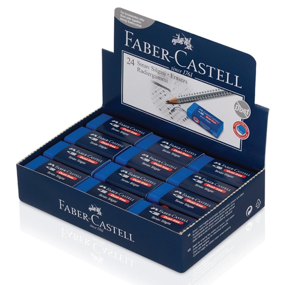 Faber Castell Sınav Silgisi ( 24 ) Mavi 187170
