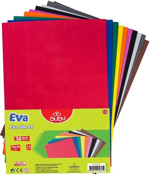 Bu-bu Eva 50x70 Cm 10'lu Paket Renkli Ev0039