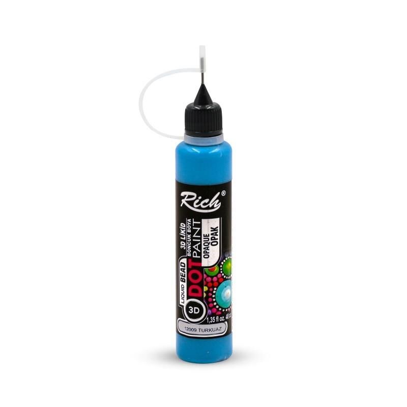 Rich Boncuk Boyası Dot Paint 40 Cc Turkuaz Dto-40-12009