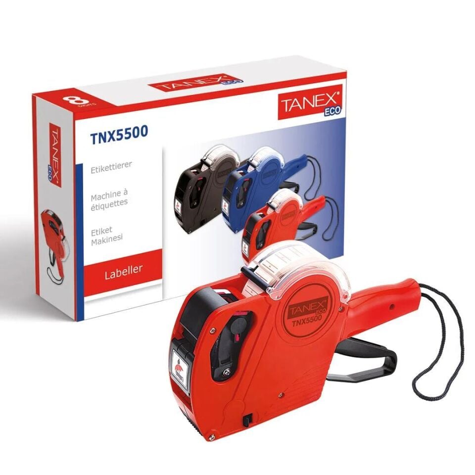 Tanex Etiket Makinesi Eco Kırmızı Tnx-5500