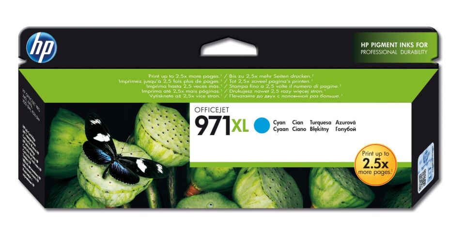 Hp 971xl Cyan Mavi 6.600 Sayfa Kartuş Cn626a
