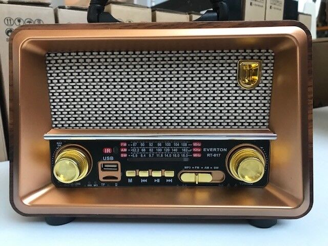 Everton Rt-817 Bluetooth Fm-usb-tf-aux Şarjlı Nostaljik Radyo