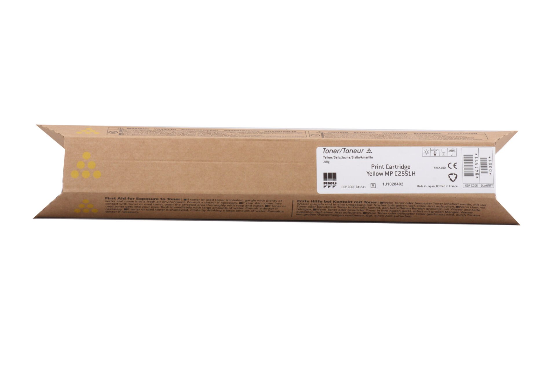 Ricoh Mp C2551 Yellow Sarı Orjinal Fotokopi Toneri Mp C2030-2050-2051-2530-2550 9.500 Sayfa