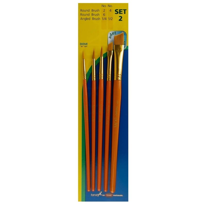 Fanart Academy Seri 500 Sentetik Kıllı Fırça Seti No:2(5li) Lv-f-7500.s2