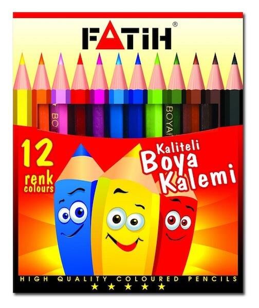 Fatih Kuruboya 12'li Karton Kutu Yarım Boy Fa-33012