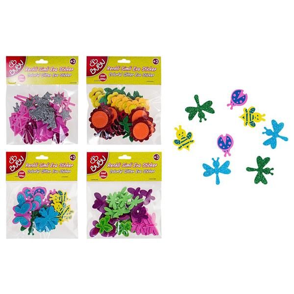 Bu-bu Sticker Simli Çiçek Bubu-sts005 (st0010)